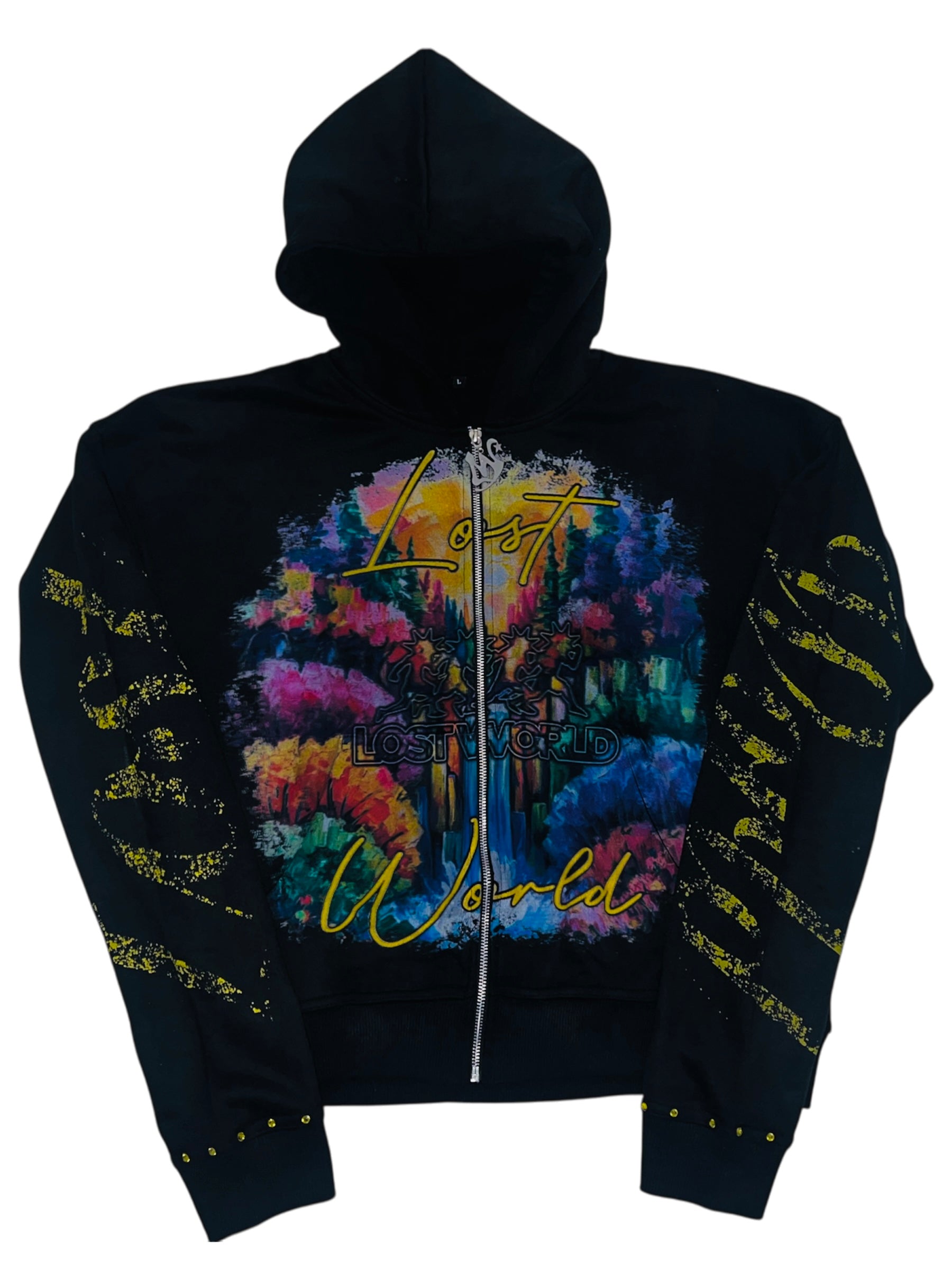 BLOSSOM TIDE BLACK ZIP UP