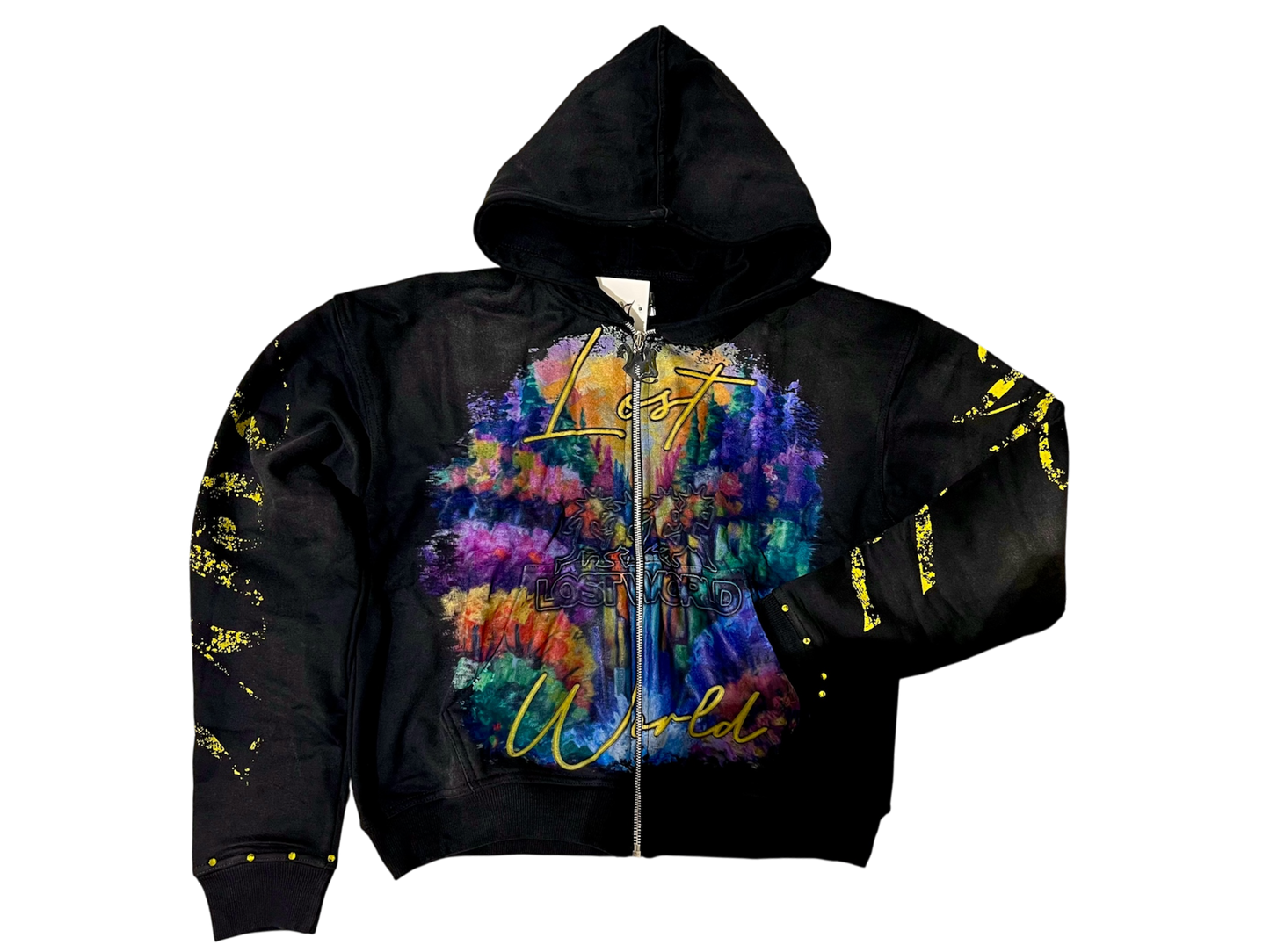 BLOSSOM TIDE BLACK ZIP UP