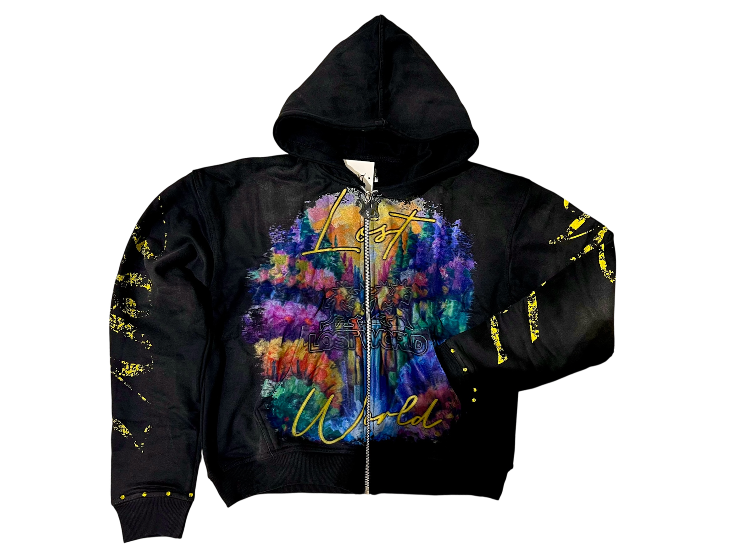 BLOSSOM TIDE BLACK ZIP UP