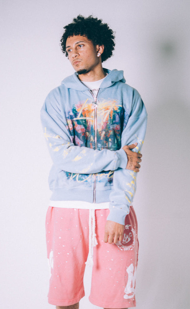 BLOSSOM TIDE COTTON CANDY ZIP UP